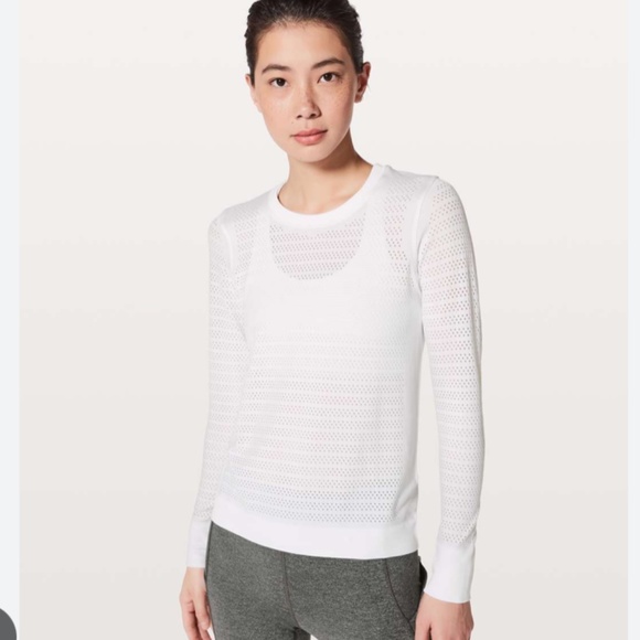 Lululemon Size 6/8 Breeze By Long Sleeve White - Picture 4 of 4